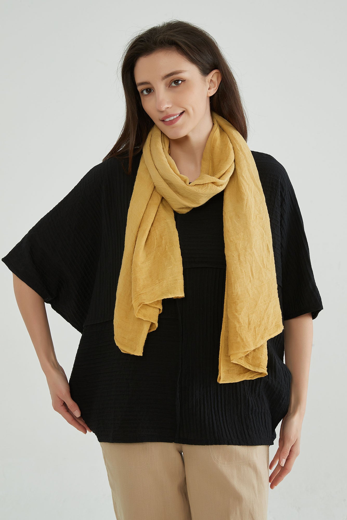 Smoky Black Batwing Sleeve Top - Whisper Mint